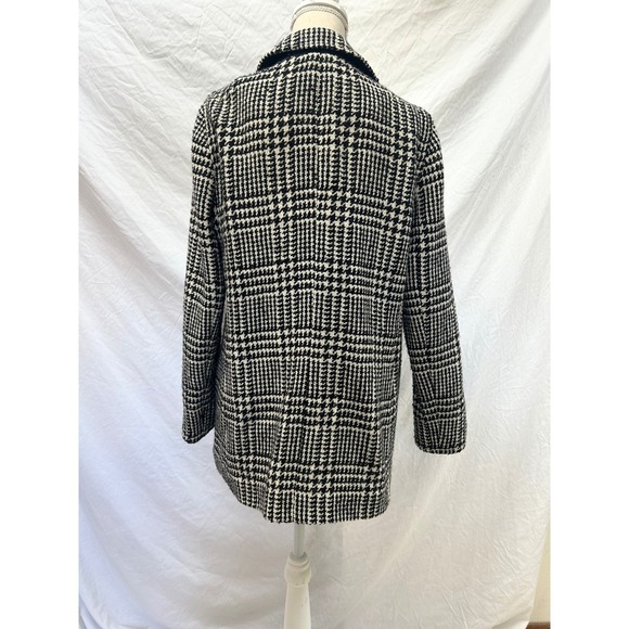Talbots Houndstooth Blazer Womens Size 10 Black White Career Jacket - Picture 3 of 7